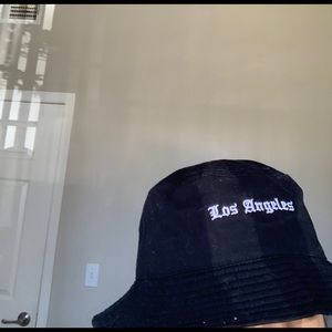 Black Los Angeles Bucket Hat